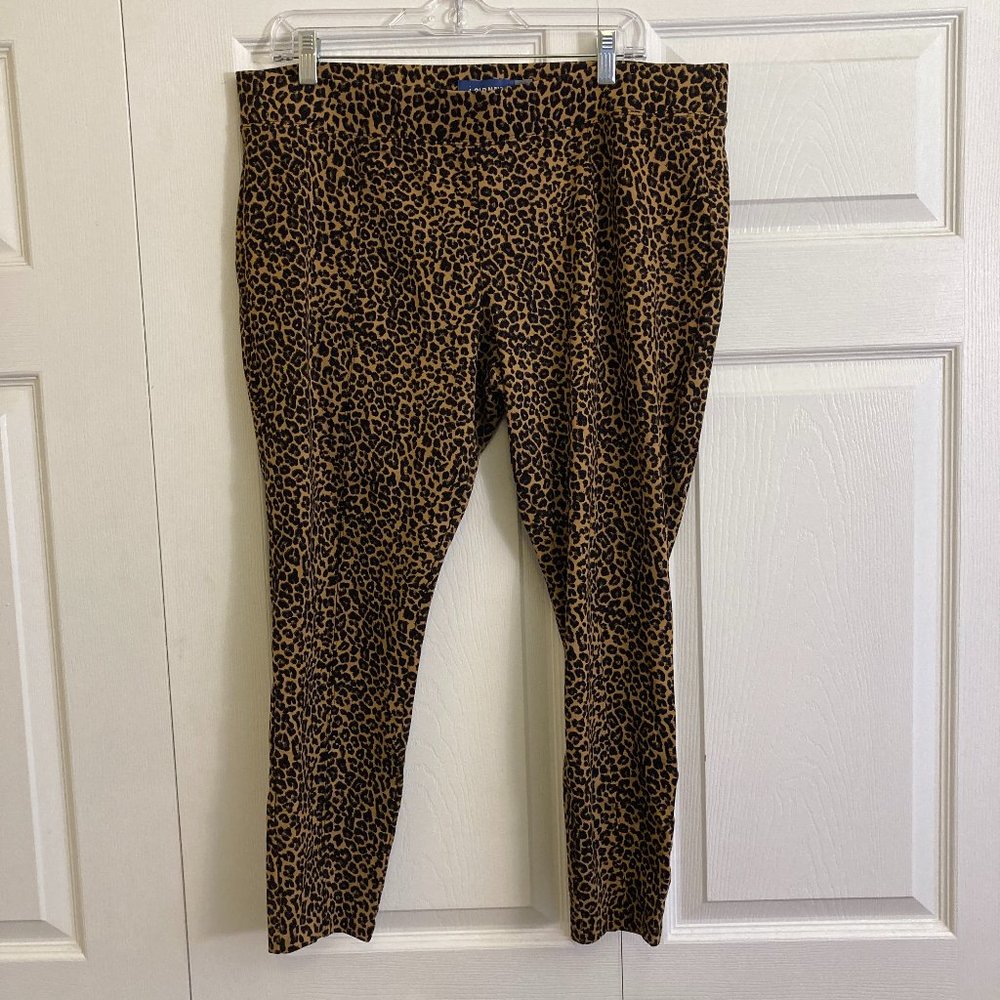 Old Navy Cheetah Print Stevie Jeggings Women's Size XL Stretch Knit